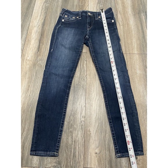 True Religion Womans Ankle Slit Halle Mid Rise Super Skinny Jeans size 27 - Picture 2 of 10